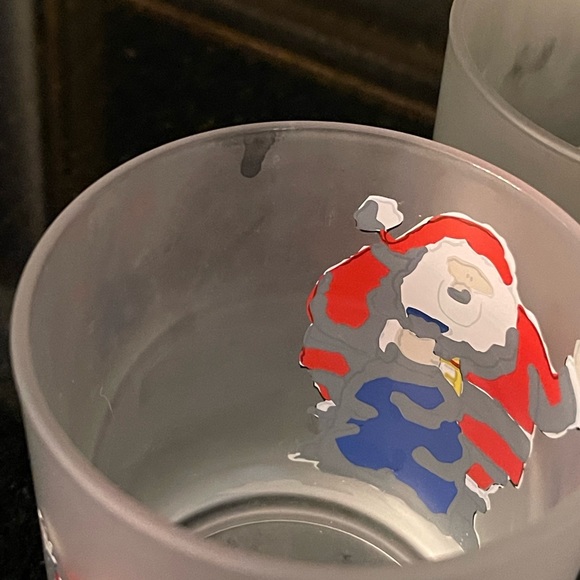 4 CHRISTMAS GLASSES CHRISTMAKKUH Old Fashioned WHISKEY On The Rocks GLASSES VTG - Picture 16 of 16